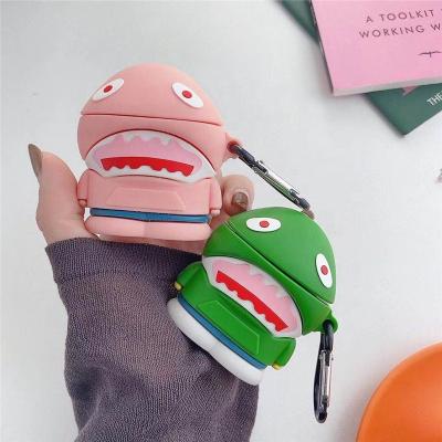 China Lightweight Cute 3D Fashion Dolls Figure Shark Bape Aape Monkey Camouflage Earphone Cover Case For Airpods pro 1 2 free shipping for sale