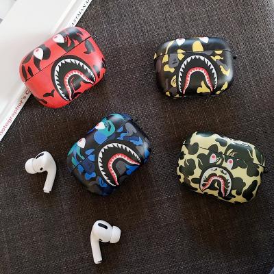 China Lightweight Free Shipping For Airpods Pro Wireless Cover Airpods Pro Wireless Cover Stylish Cool Aape Bape Monkey Shark Camouflage Army Earphone Case for sale