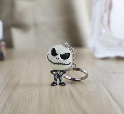 China Jack Skellington Luminous Keychain Lightweight Key Ring Key Chain Charm for sale