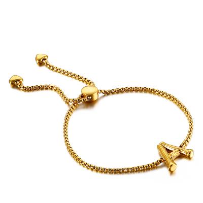 China FASHIONABLE Korean Hot Selling Ladies' Custom Letters A-Z Charm Bracelet for sale