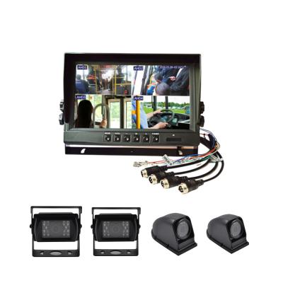 China Waterproof 9 Inch IPS Monitor AHD-DVR Recording, Four Complete Backup Camera Kits For Car, Truck, RV, Waterproof Night Vision Camera for sale