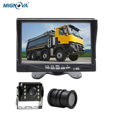 China MIGNOVA Waterproof Backup Camera System, 7 Inch HD Dual Splint Screen Monitor/Waterproof Front Camera Parking Lines/Rear View For RV Van for sale