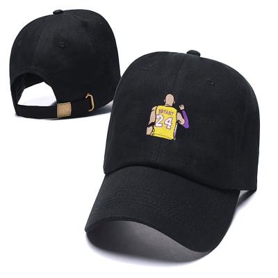 China COMMON Custom Unisex Casual Basketball Hat Sun Snapback Embroidery Cotton Kobe Black Mamba Outdoor Hats for sale