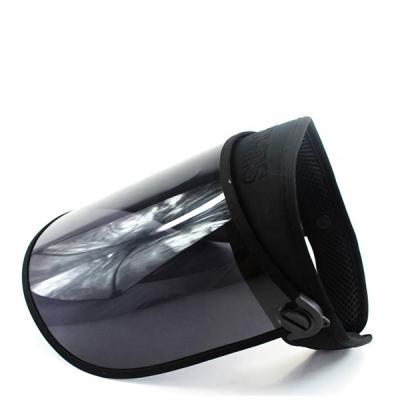 China Transparent Plastic Picture Fascination Sun Visor Cap Bike Sun Visor Hat for sale