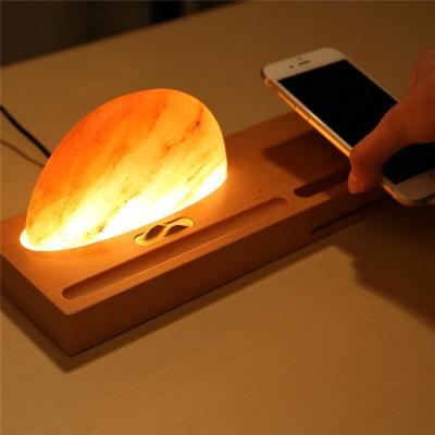 China 2022 eco-friendly new phone charger sublimation bedside lamp cordless wireless charger suitable for home office lighting wireless charging for sale