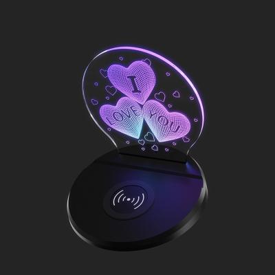 China New Wireless Safe Conveient 2022 charger with lamp custom wireless charger suits company event commemorative logo diy custom gift for sale