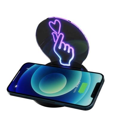 China Conveient 2022 New Wireless Safe Charger With Lamp Suitable For Valentine's Day Birthday Gift Multifunctional Mobile Phone Wireless Charging for sale