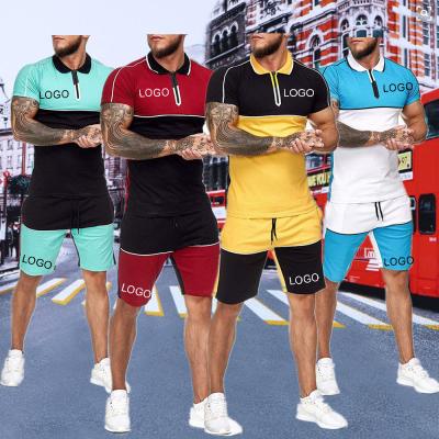 China Custom Logo Anti-Static Plus Size Plain Summer Tracksuits To Print Men's Two Piece Short Sleeve Set Casual Short Set Sweat Suits for sale