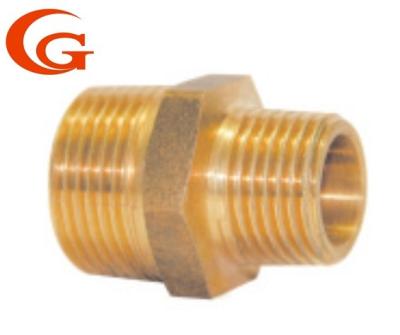 China Brass Nipple Couplings Brass Fitting Reducing Connections / Pipe Fit OEM for sale