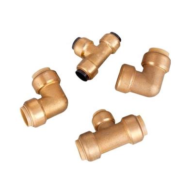 China Brass Water Push Fit Plumbing Fittings OEM for sale