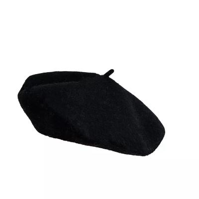 China OEM Factory Price Comfortable Wholesale Customized Cheap 100% Wool Beret Logo Hat Winter Beret Custom Made for sale