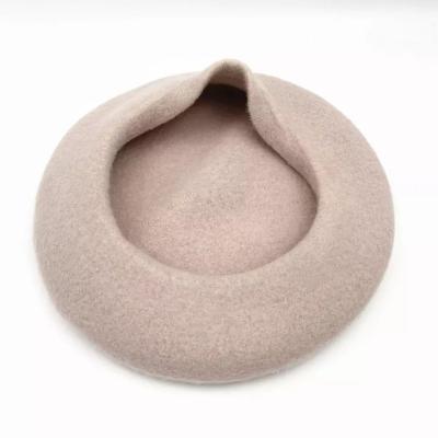 China Wholesale Custom Character Girls Female Warm Thick 100% Wool Painter Walking France Cashmere Hat Berets Artist French Women Hat for sale