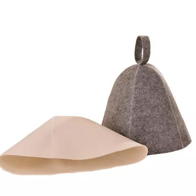 China Russian Women Men Vaporarium Hat Vaporarium Hat 100% Natural Natural Felt Sauna Banya Sauna Cap Wool Felt Original Wool for sale