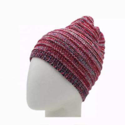 China JOINT Winter Warm Knitted Beanie Hat Pink Knitting Hat For Women for sale