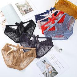 China                  Wholesale Women′s Transparent Lace Hollow out Lingerie Lady Womens Underwear Lace Panties Underwear Womens Panties              for sale