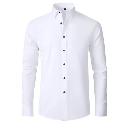 China                  Shirt Free Ironing Long Sleeve Elastic Business High-End Men′s Shirt Hot Selling Office Formal Style Men′s Long Sleeve Shirt              for sale