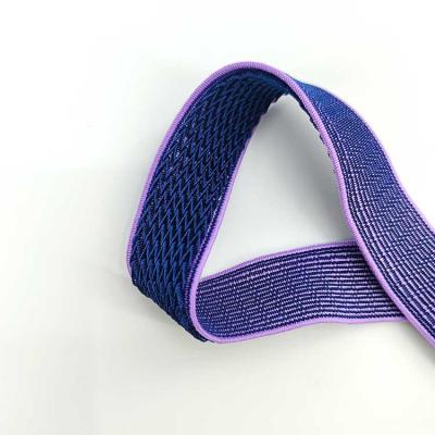 China 2 cm Nylon Jacquard Custom Width Sky blue Elastic band for Watchband Cases Band for sale