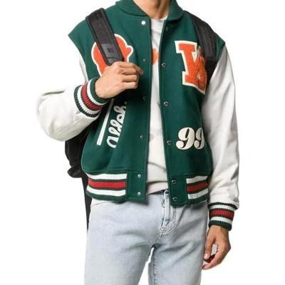 China                  2023 Winter OEM Custom Logo Vintage Boy Leather Coat Sport Baseball Jacket Bomber Jacket Lettermen Jacket for Men              for sale