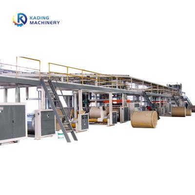 China 3 / 5 / 7 Layers Corrugated Board Production Line With Hydraulic Driven Reel Roll Stand Te koop