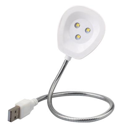 China Newly Developed Minimalist Factory 3LED Computer Light USB DC Power Supply Metal Pipe Learning Night Light for sale