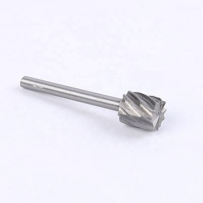 China 6Pcs 3MM High Speed ​​Steel Woodworking Milling Burr Set File Rasp Rotary Trumpet Drill Bit For Wood Carving for sale