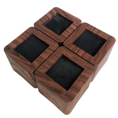 China China Heavy Duty Home Furniture Durable Dark Brown Solid Wood Risers For Table for sale