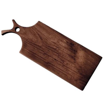 China Sustainable Farmhouse Rustic Dinner Table Carving Black Wood Steak Custom Cutting Board for sale