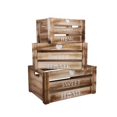 China Africa Set Of 3 Decorative Home Chest For Kitchen Or Bedroom Living Room Wooden Crates for sale