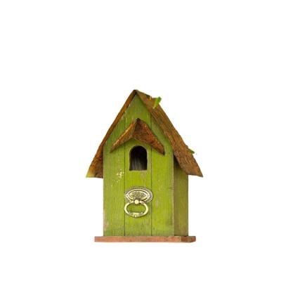 China Outdoor China Hanging Distressed Wood With Removable Cleaning Panel , Customizable Garden Bird House for sale