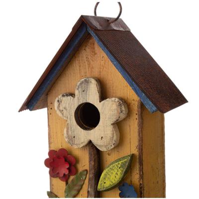 China China Outdoor Hanging Distressed Wooden Aviary, Home and Garden Decoration Can Be Customized Wooden Aviary for sale