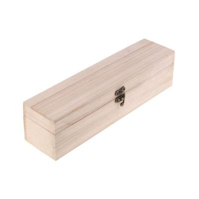 China China Business Craft Projects Diy Natural Painting Unfinished Wooden Wine Box for sale