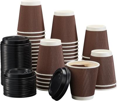 China Ripple Wall Wholesale recyclable hot drink disposable private label ripple wall coffee cups for sale