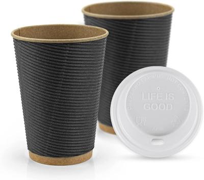 China Ripple Wall 7oz biodegradable vending paper cup for sale