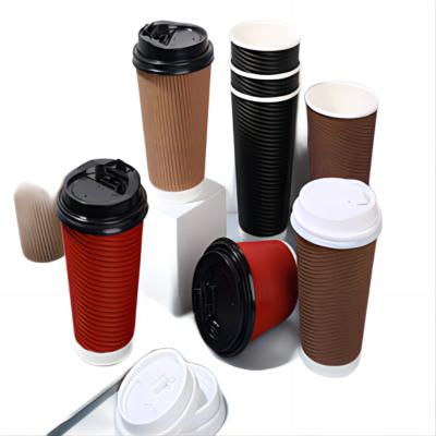 China Ripple Wall Atops PE coated paper roll for paper cups and  PLA pla paper cup manufacturer for sale