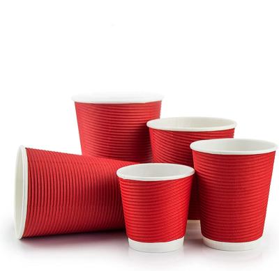 China Ripple Wall eco-friendly paper cup paper cups 12 oz 16 oz 20 oz 22 oz for sale