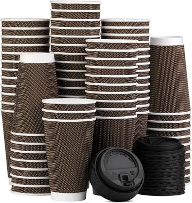 China Ripple Wall eco-friendly paper cup paper cups 12 oz 16 oz 20 oz 22 oz for sale