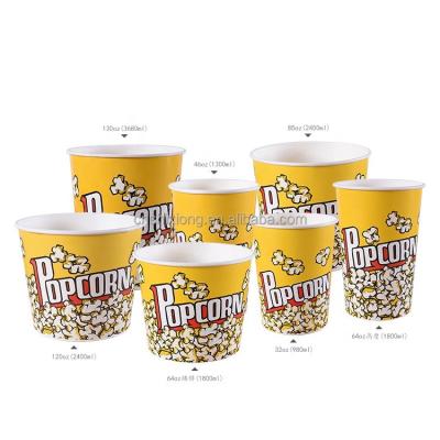 China Biodegradable Eco - Friendly Popcorn Packaging Cup Popcorn Box Recycled Brown Kraft Paper Popcorn Boxes for sale