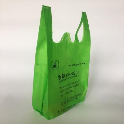 China Recyclable Custom Logo Printed To Recycle Grocery Packaging Non Woven Fabric PP Non Woven Shopping Bag for sale