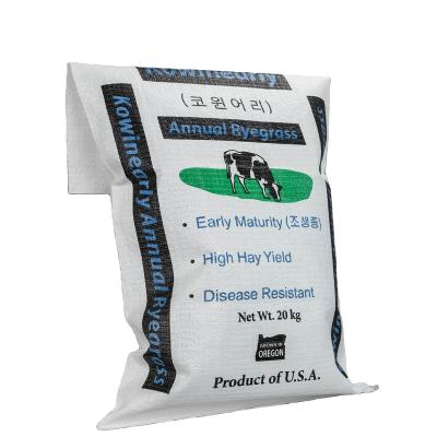 China PP Woven Sack Recyclable Cheap Anti-Slip White Polypropylene Feed Sacks 20 Kg Sack Manufacturers For Animal Feed Seed Sack for sale