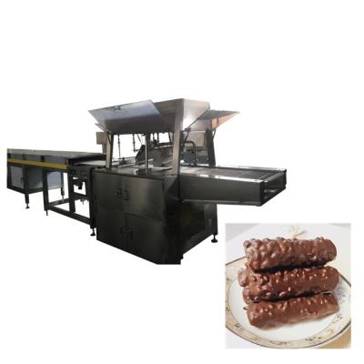 China 400 mm 100 kg/h Chocolade Kleine chocolade-enrobingmachine Te koop