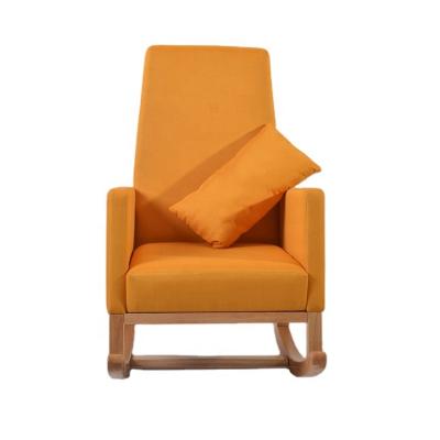 China Hot Sale Solid Wood Furniture Female Nursing Recliner Leisure Rocking Chair Solid Wood Sofa for sale