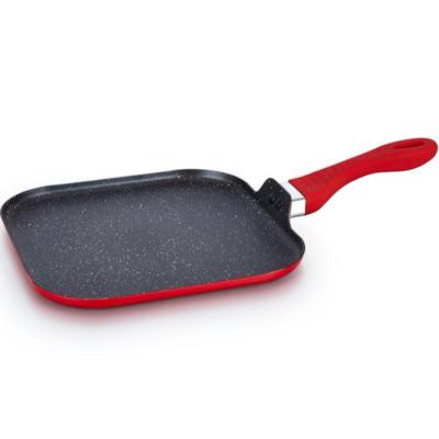 China Sustainable Square Hot Pan Cookware Non-Stick Griddle Dish Frying Dish Nonstick Ovenware Tableware for sale