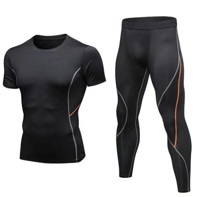 China Wholesale Customized Breathable Quick Dry Comfy Round Activewear Men Neck Fitness Set for sale