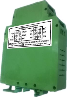 China 3000V isolation mA&V to Frequency Signal Isolated Transmitter DIN35 signal converter green for sale