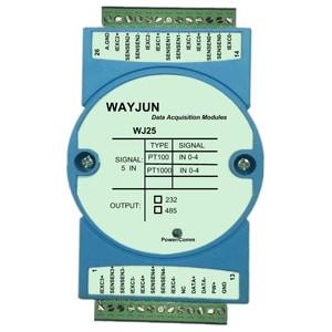 China WAYJUN RTD Temperatursignal auf RS485/232 Temperatursignalgewinnung 8-32v DIN Schiene CE genehmigt zu verkaufen