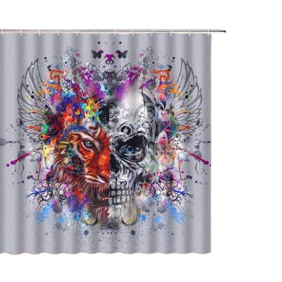 China Viable Bojie Sugar Wing Colorful Art Halloween Day of the Dead Vintage Fresh Curtain for sale