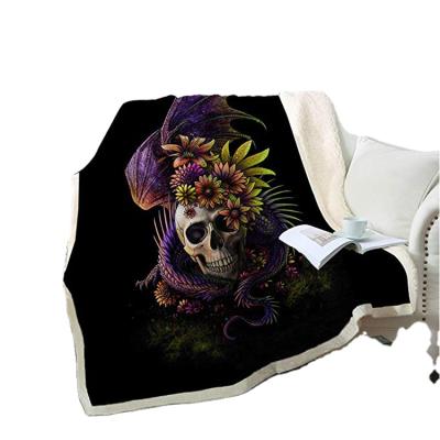 China PORTABLE Personalized Custom Sublimation Art Printed Blanket for Living Room Sofa for sale