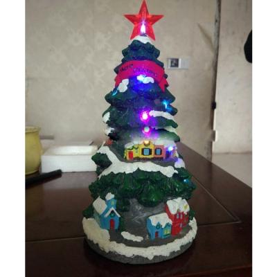 China 2016 Popular PVC Like Resin Custom Christmas Trees With Lights Christmas Village Houses for sale