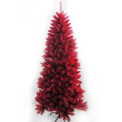 China PVC Color Christmas Tree Red Christmas Tree 180cm for sale