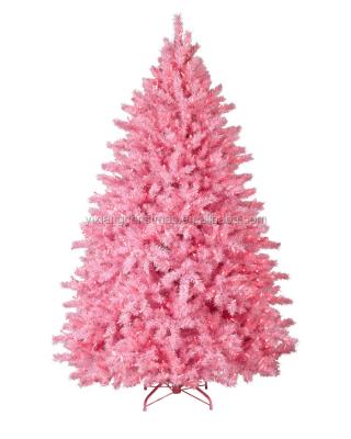 China Hot Selling New Arrival Baby Pink Christmas Tree Christmas Tree Decoration Pre-Lit Pink Pine Needle Christmas Tree With Ornament With Led Lights for sale